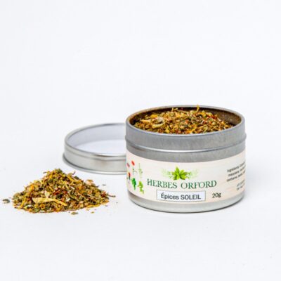 Épices soleil pour l'assaisonnements de vos recettes par herbes Orford.